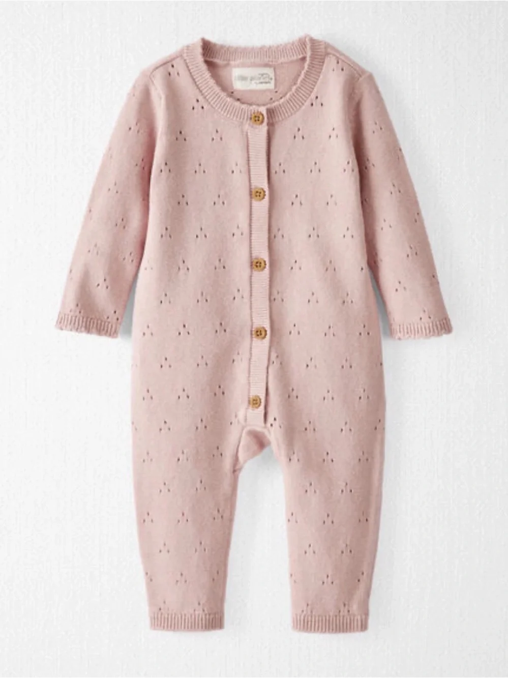 Cozy Pink Knit Baby One-Piece Footie